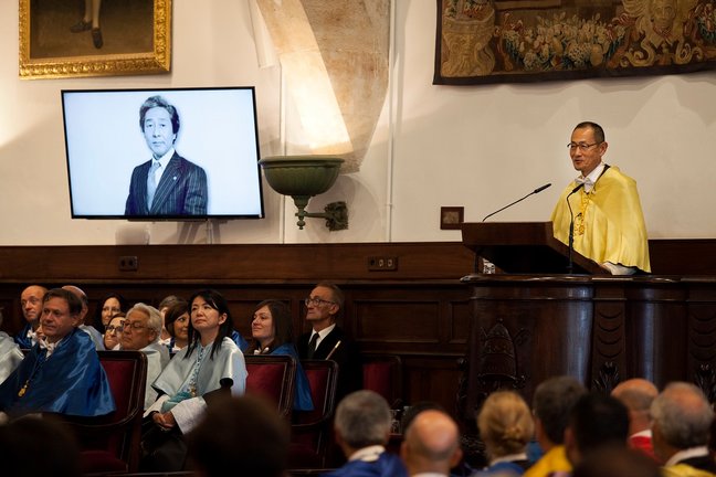 Nobel Laureate Shinya Yamanaka, honorary doctorate from the University of Salamanca